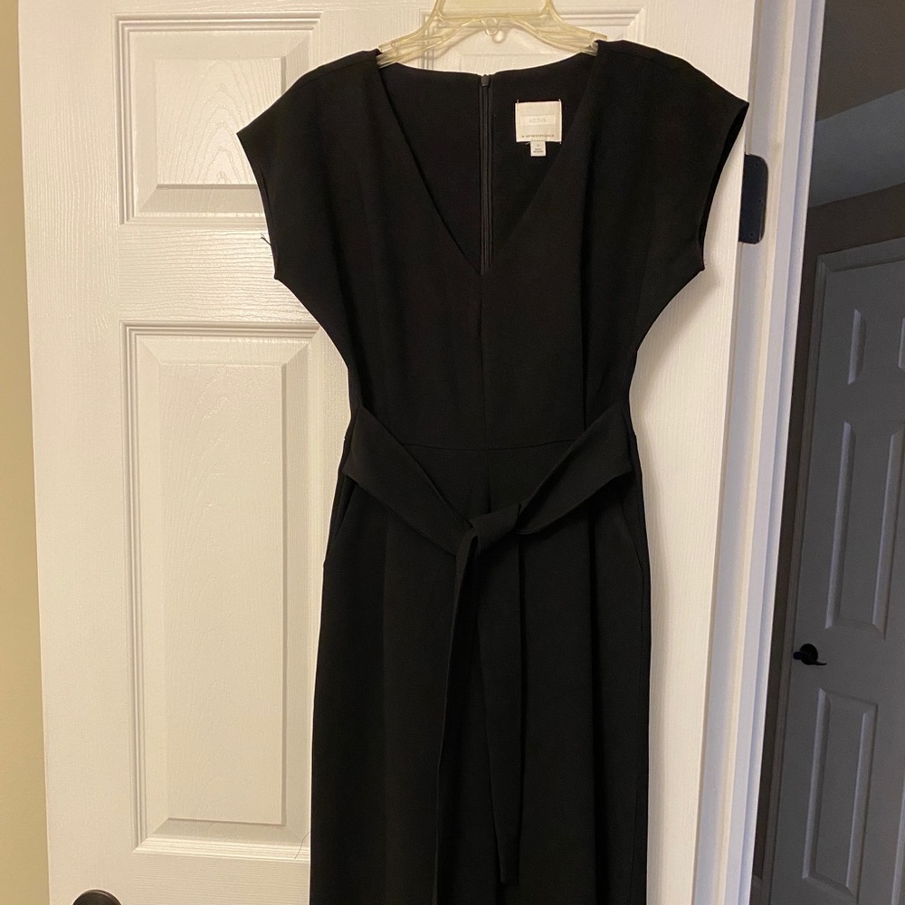 Anthropology Black Cropped Jumpsuit - Picture 2 of 7